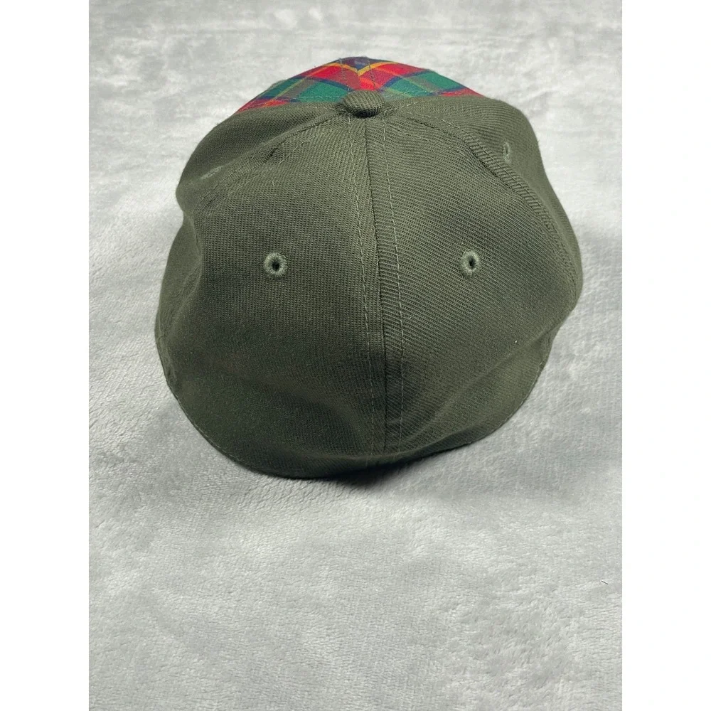 Boy Scouts of America Webelos Uniform Cap Hat S/M Olive Green Plaid Flex Fit
